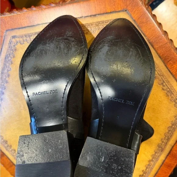 Rachel Zoe Black Suede Pearce Ankle Boots Size 9 Heel 2.5” MSRP $398 - Picture 8 of 11